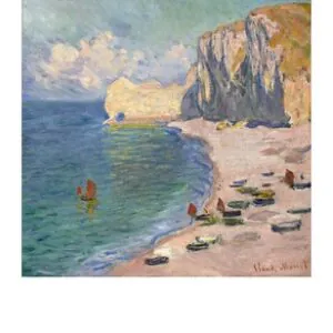 Этретат, Пляж и Фалез д'Амон, 1885 г.