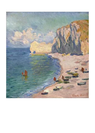 Étretat, The Beach and the Falaise d’Amont, 1885