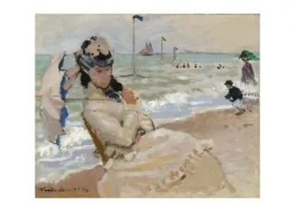 Camille on the Beach in Trouville, 1870