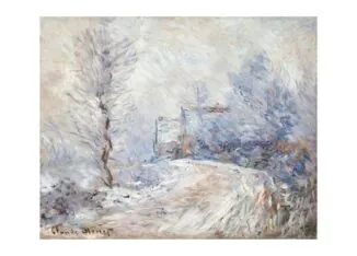 The Entrance to Giverny Under the Snow, 1885