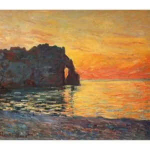 Etretat, Cliff of d`Aval, Sunset, 1885