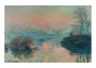 Sunset on the Seine at Lavacourt, Winter Effect, 1880