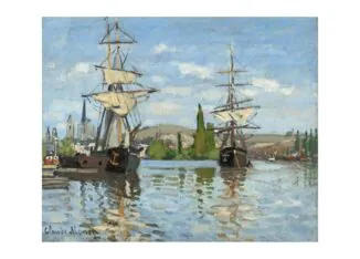 Ships Riding on the Seine at Rouen, 1872-1873