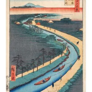Towboas Along the Yotsugi Dōri Canal, 1857