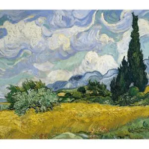Пшеничное поле с кипарисами, 1889 г.