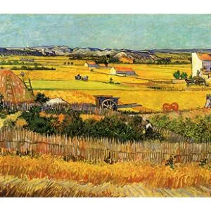 Harvest at La Crau, with Montmajour in the Background, 1888